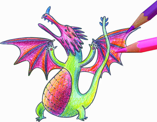 Crealign Stamps Stamps Knights And Dragons for Children 4+ years old Years