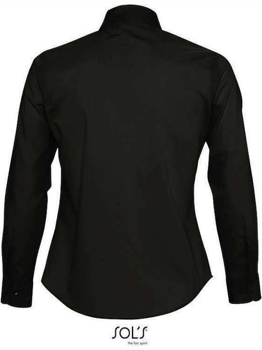 Sol's Women's Monochrome Long Sleeve Shirt Black