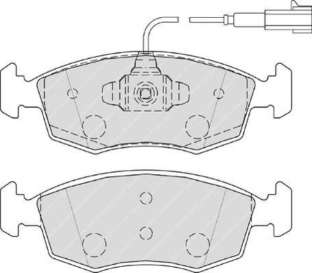 Ferodo Brake Pad Front 4pcs for Alfa Romeo Mito Citroen Nemo Fiat 500 / Punto / Punto Evo Peugeot Bipper / Bipper Tepee