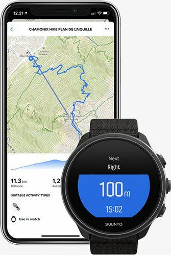Suunto 9 Baro Titanium 50mm Waterproof Smartwatch with Heart Rate Monitor (Charcoal Black Titanium)