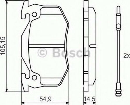 Bosch Plăcuță de frână Față 4buc pentru Renault Rapid / Twingo