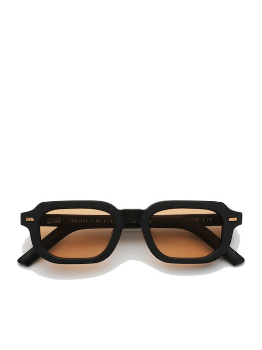 Gast PAI Unisex Sunglasses with Black Plastic Frame and Brown Lens PA04