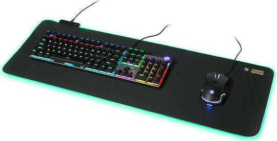 iBox IMPG5 Gaming Mouse Pad XXL (800mm) με RGB Φωτισμό μέσω USB Μαύρο IMPG5