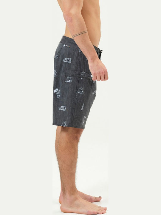 Men's Swimwear Bermuda Black With Patterns