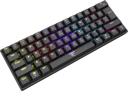 White Shark Shinobi Gaming Mechanische Tastatur 60% mit Outemu Blau Schaltern und RGB-Beleuchtung (Englisch US)