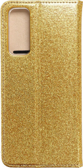 Forcell Forcell Shining Buchen Sie Synthetisches Leder Gold (Huawei P Smart 2021)