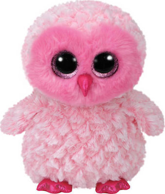 TY Plush Boos Twiggy the Pink Owl Boo for 3+ Years 23 cm