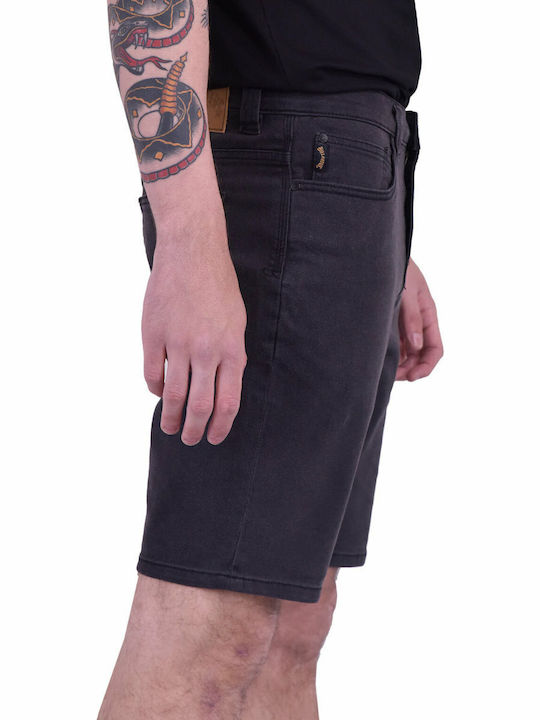 Outsider Denim Walks Ανδρική Βερμούδα Τζιν Μαύρη