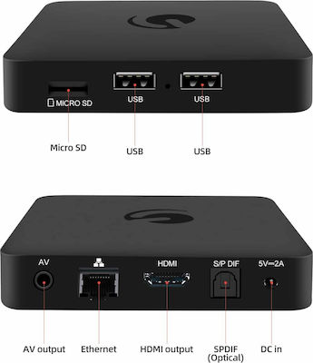 Engel ТВ кутия EN1015K 4K UHD с WiFi USB 2.0 2ГБ RAM и 8ГБ Съхранително пространство с Операционна система Android 9.0