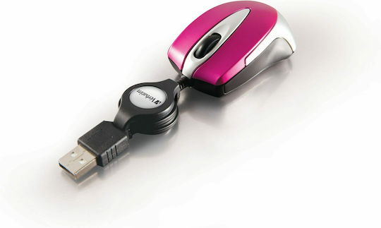 Verbatim Go Mini Ενσύρματο Mini Ποντίκι Hot Pink