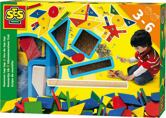 Ses Creative Wooden Construction Toy Set with Hammer for Children 3+ years+ Years