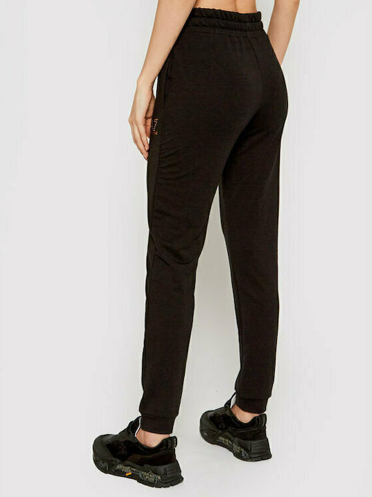 Emporio Armani Pantaloni de trening pentru femei cu cauciuc Negru