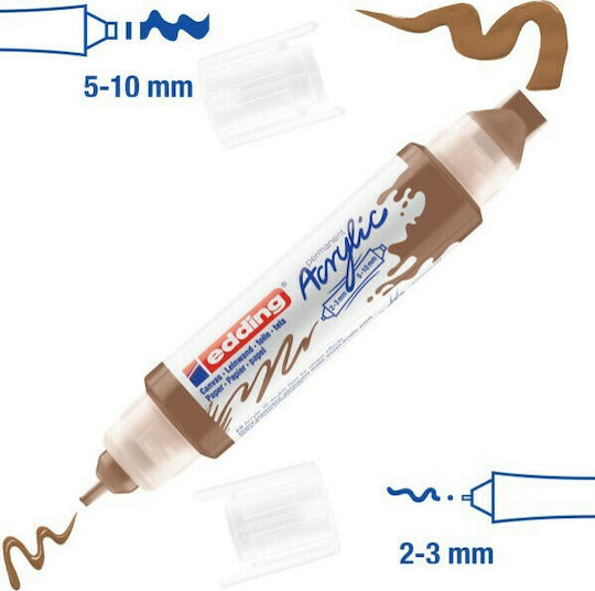 Edding 5400 Ακρυλικός Μαρκαδόρος Καφέ 10mm