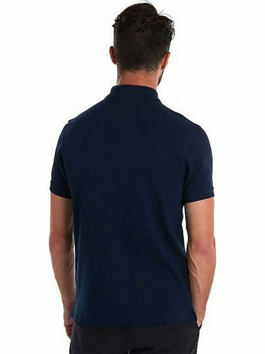 Barbour Men's Short Sleeve Blouse Polo Navy Blue