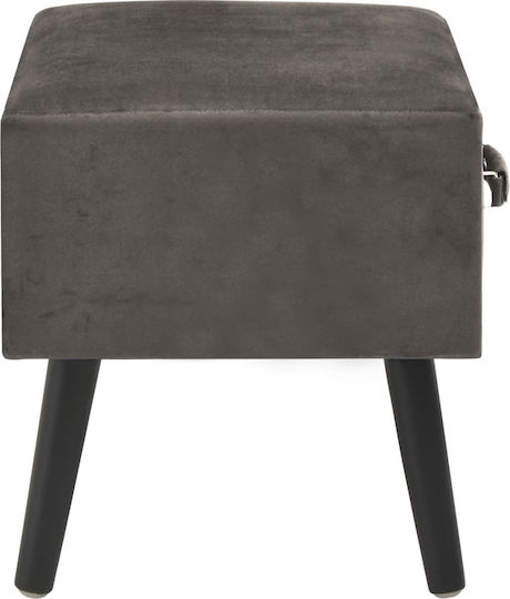Bedside Tables with Fabric Cover 2pcs Γκρι 40x35x40cm