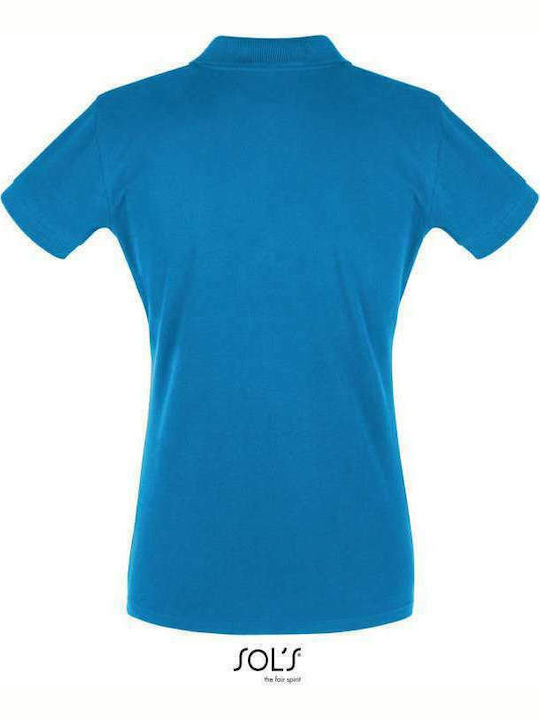 Sol's Perfect Women's Short Sleeve Promotional Blouse Aqua