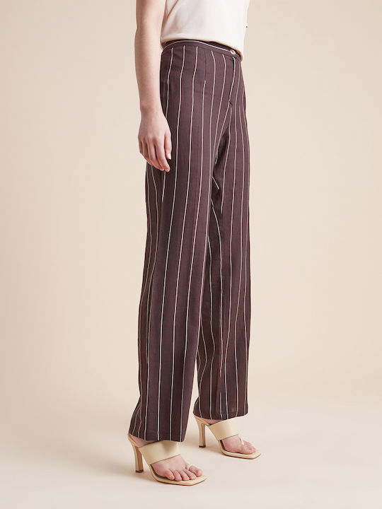 ELENA MIRO PANTS P221T033Q7 01-MARRONE