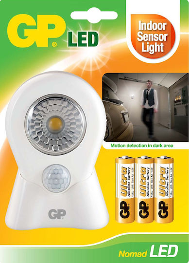 GP Batteries LED Lumină de noapte cu Alimentare cu baterie și Senzor de mișcare 1buc
