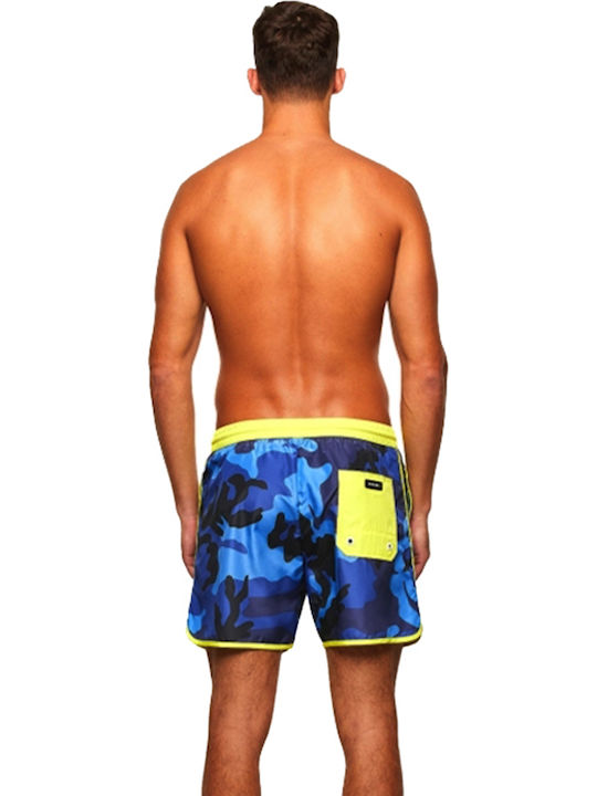 Diesel Men's Swimwear Printed Shorts Blue