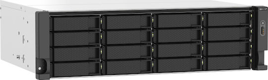 QNap TS-1673AU-RP-16G NAS Rack με 16 θέσεις για HDD/SSD και 2 θύρες Ethernet