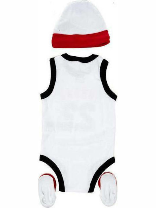 Jordan Baby Bodysuit Underwear Set Sleeveless with Accessories White