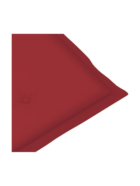 vidaXL Garden Chair Cushion with Back Burgundy 4pcs 50x120cm.