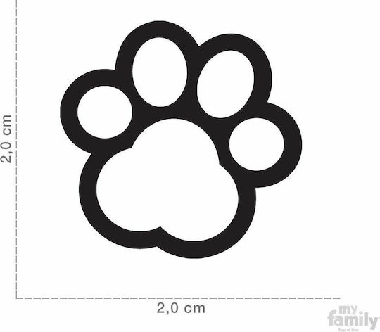 My Family Chic Paw Hundemarke Pfote Weiß Metall null