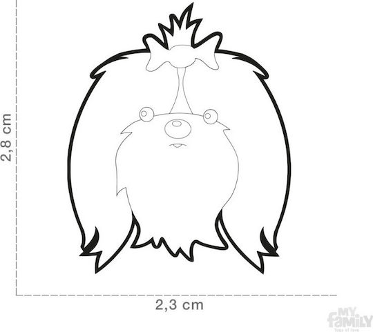 My Family Friends Shih Tzu Etichetă Pentru Identificarea Câinelui Gri Metalică Personalizată