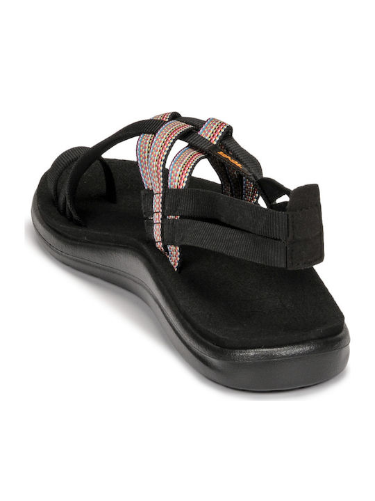 Teva Voya Strappy Damen Flache Sandalen in Schwarz Farbe