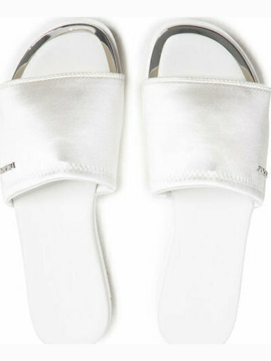 Briley Δερμάτινα Γυναικεία Σανδάλια Flatforms Λευκά
