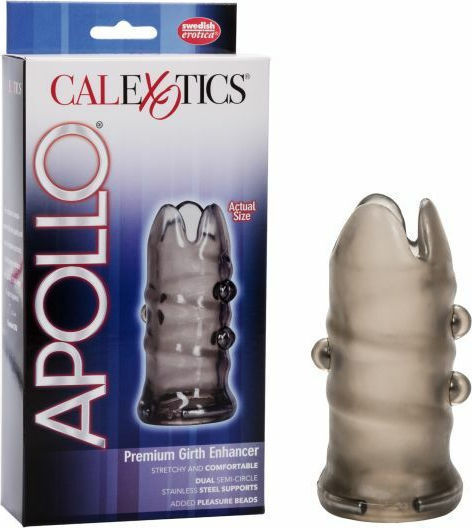 Calexotics Apollo Premium Girth Enhancer Sleeve Προέκταση Πέους Μαύρη 9cm