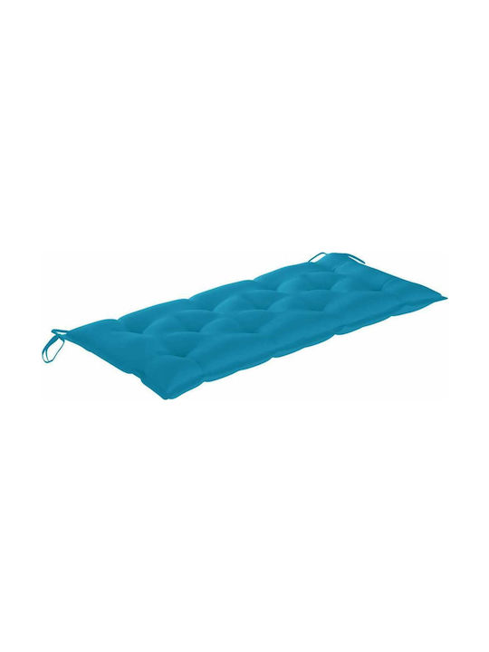 vidaXL Gartenstuhlkissen Mit Rückenlehne Hellblau 120x50cm