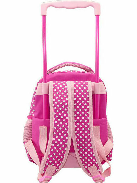 Diakakis Minnie Fab Duo School Bag Trolley Kindergarten in Pink color 8lt