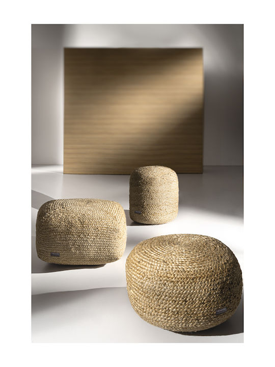 Пуф За Табуретка Водоустойчив Boho Бежов 50x50x25см