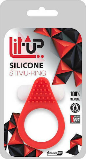 Dream Toys Lit Up Silicone Stimu Ring 1 Ring Schwanz Silikon Rot