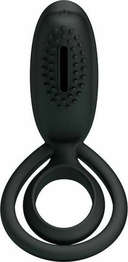 Pretty Love Silicone Vibrating Ring Black