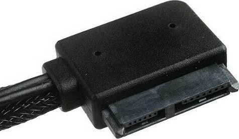 Silverstone 4-Pin Floppy / 7-Pin SATA III - 7-Pin SATA III 0.5cm Μαύρο SST-CP10