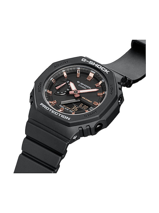 Casio G-shock Women's Watch Chronograph with Black Rubber Strap