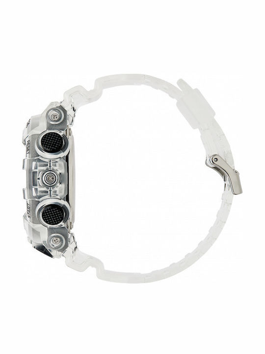 Casio G-Shock Analog/Digital Men's Watch 53mm Chronograph Battery with White Rubber Strap