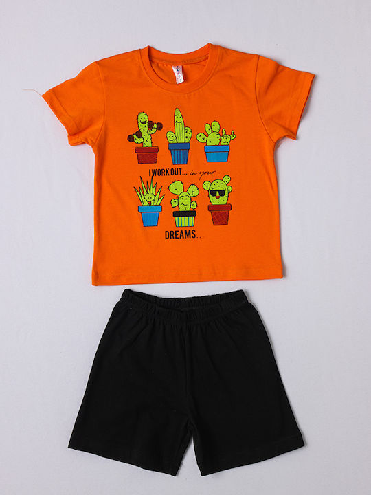 Dreams by Joyce Kids Nightwear Summer Orange I Work Out