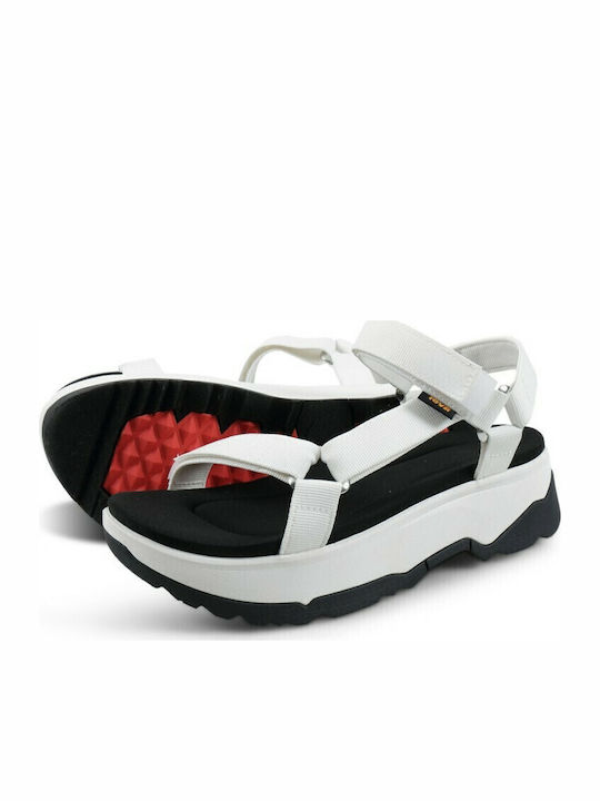 Jadito Universal Women's Flat Sandals Anatomic Sporty Flatforms in White Color