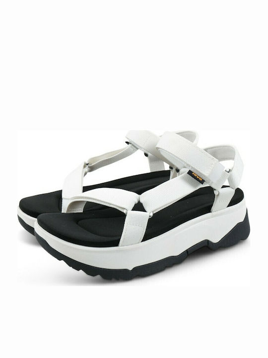 Jadito Universal Women's Flat Sandals Anatomic Sporty Flatforms in White Color