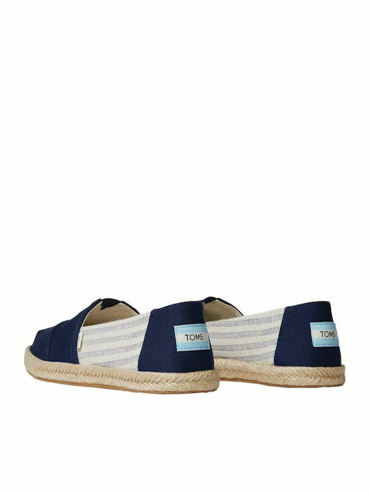 Alpargata Rope Fabric Women's Espadrilles in Navy Blue Color