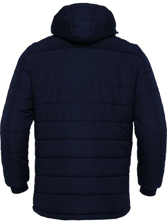 Macron Narvik Winter Jacket Puffer Windproof Navy Blue