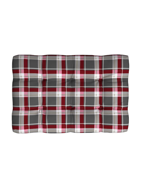 vidaXL Pernă pentru Canapea de Paletă Red Plaid 120x80cm. 314421