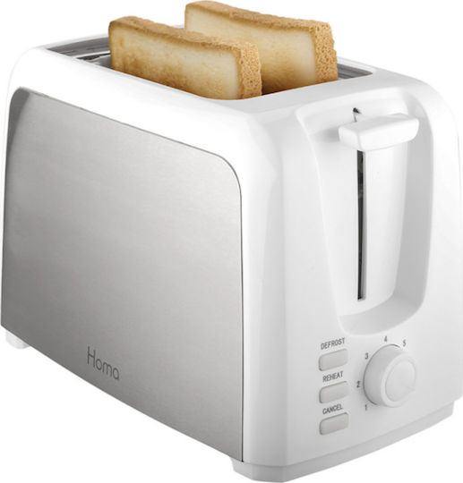 Homa Cadis Φρυγανιέρα 2 Θέσεων 750W Λευκή