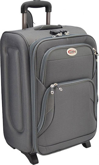 Ankor Travel Suitcases Fabric Gray Maximum Height 60cm with 2 Wheels Set of 2pcs