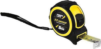 F.F. Group Power Lock Tape Measure with Auto-Rewind 25mm x 7.5m