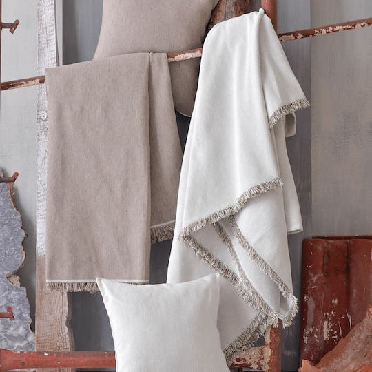 Rythmos Divine Sesselüberwurf Zwei Seiten Jacquard 160x180cm 01 Beige