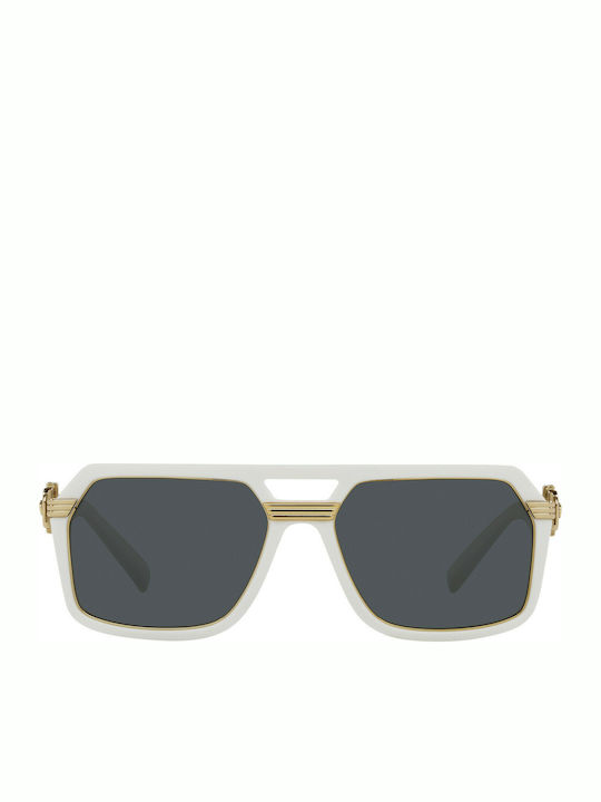 Versace Ανδρικά Γυαλιά Ηλίου με Λευκό Κοκκάλινο Σκελετό και Μαύρο Φακό VE4399 314/87